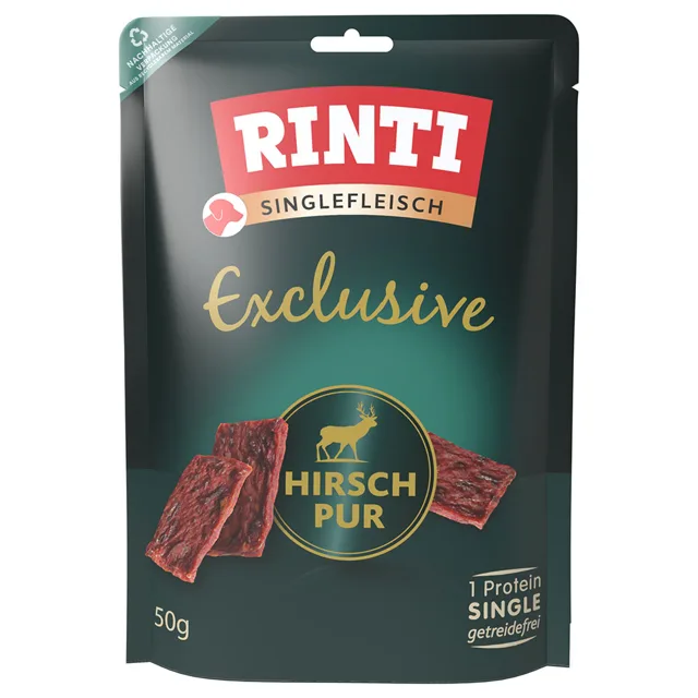 RINTI Exclusive Snack 50 g jeden druh masa - pštrosí