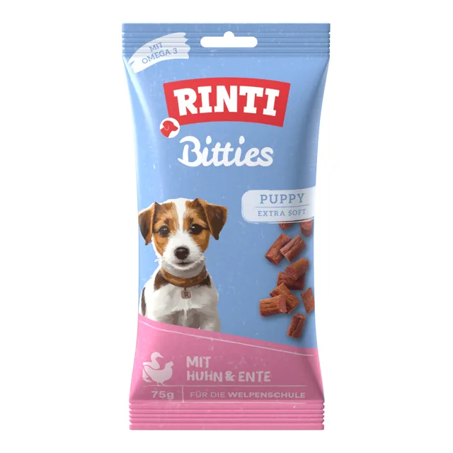RINTI Extra Bitties Puppy - 75 g (kuřecí & hovězí)
