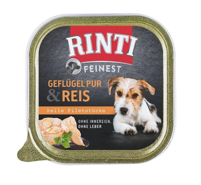 RINTI Feinest Poultry Pure&amp;Rice s drůbežím masem a rýží 150 g
