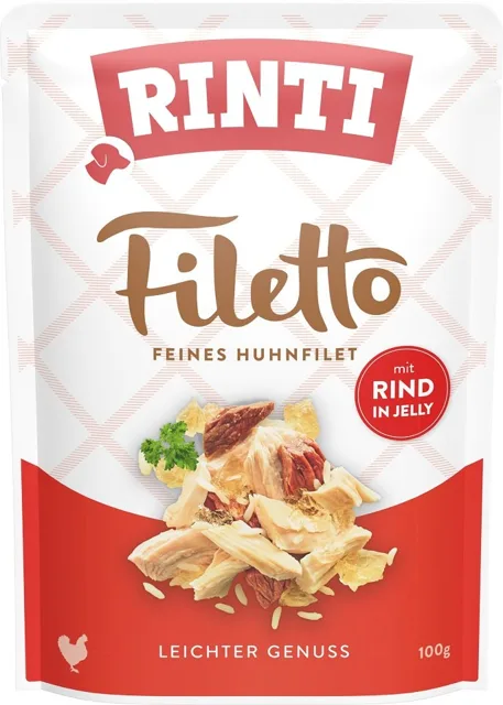 RINTI Filetto in Jelly Chicken&amp;Beef kuřecí a hovězí maso v želé 100 g