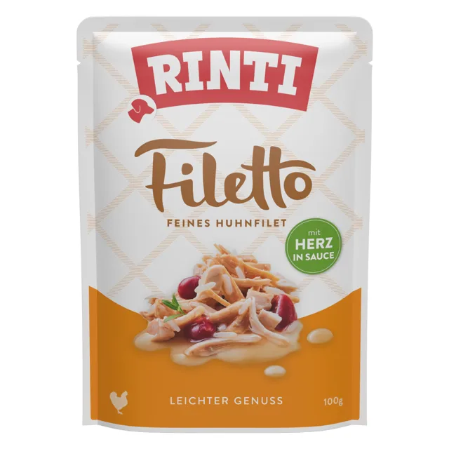 Rinti Filetto in Sauce 48 x 100 g - výhodné balení - Kuře a srdce