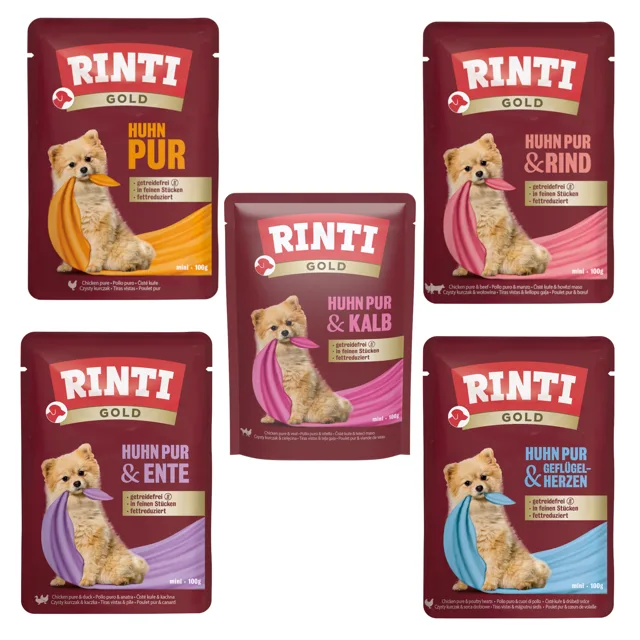 RINTI Gold 10 x 100 g - míchané balení (5 druhů)