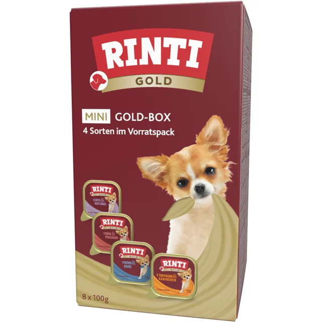 RINTI Gold Mini 6 x 100 g - Míchané balení: 4 druhy (8 x 100 g)