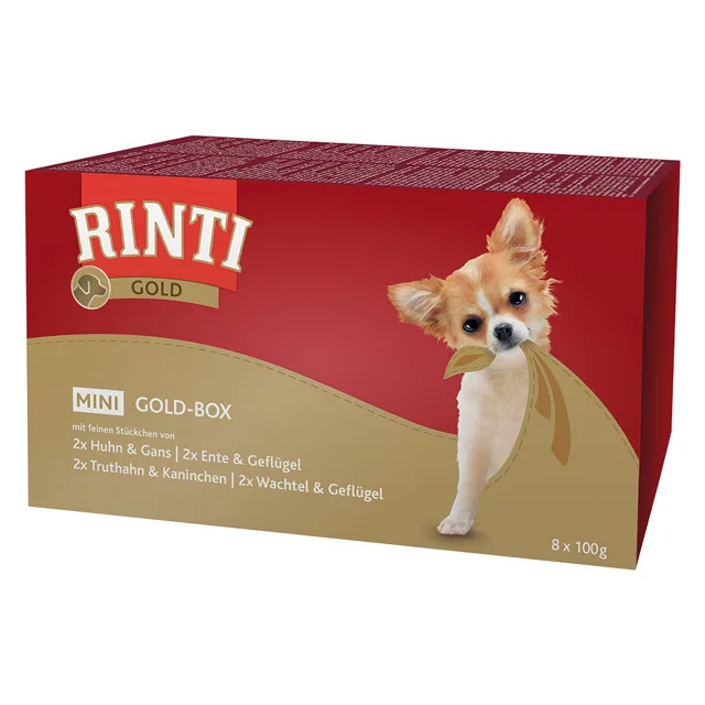 RINTI Gold Mini Multibalení 8 x 100 g - Míchané balení (4 druhy)