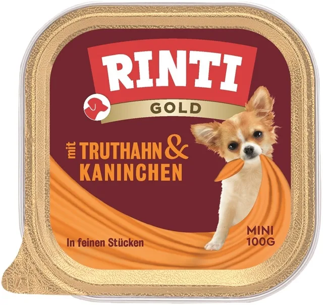 RINTI Gold Turkey&amp;Rabbit Mini s krůtím masem a králíkem 100 g