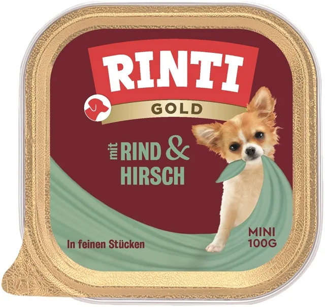 RINTI Gold Venison&amp;Beef Mini divočák s hovězím masem 100 g