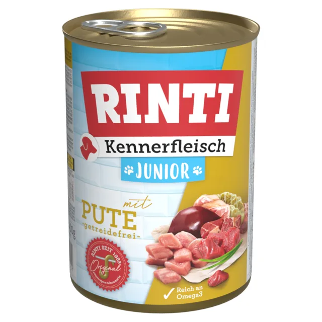 RINTI Kennerfleisch 12 x 400 g - výhodné balení - Junior: krůta