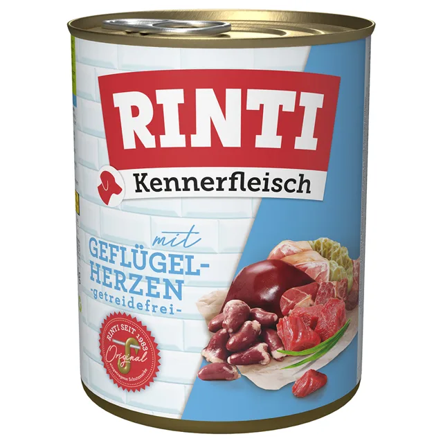 RINTI Kennerfleisch 6 ks (6 x 800 g) - drůbeží srdíčka