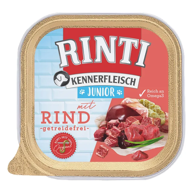 RINTI Kennerfleisch Junior 18 x 300 g - kuřecí