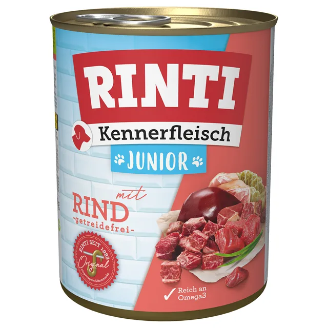 RINTI Kennerfleisch Junior 6 x 800 g / 24 x 800 g - Hovězí (6 x 800 g)