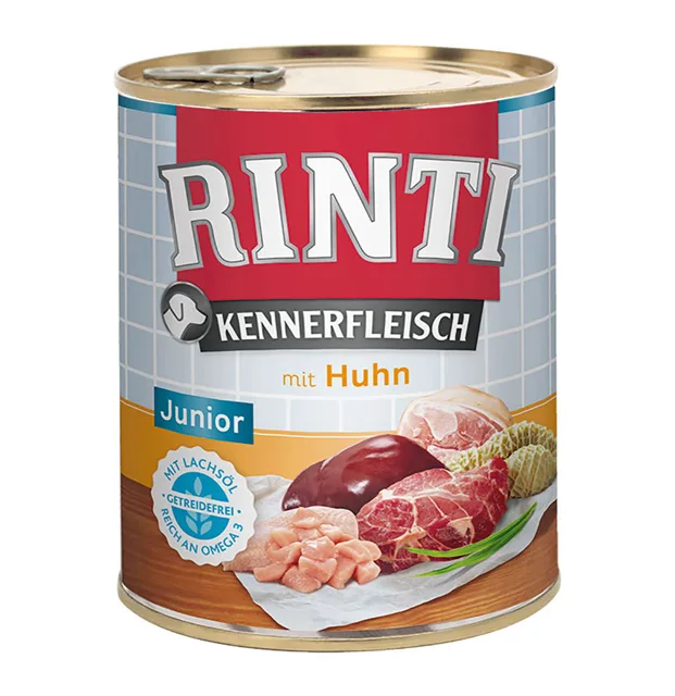 RINTI Kennerfleisch Junior 6 x 800 g / 24 x 800 g - Kuřecí (24 x 800 g)