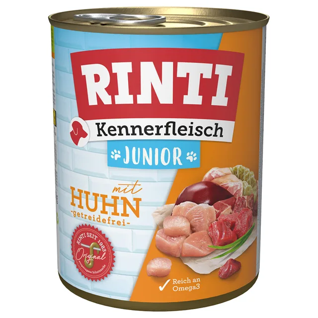 RINTI Kennerfleisch Junior 6 x 800 g / 24 x 800 g - Kuřecí (6 x 800 g)