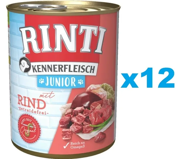 RINTI Kennerfleish Junior Beef 12x400 g