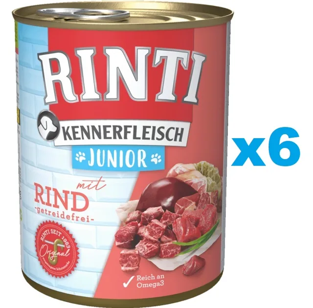 RINTI Kennerfleish Junior Beef 6x800 g