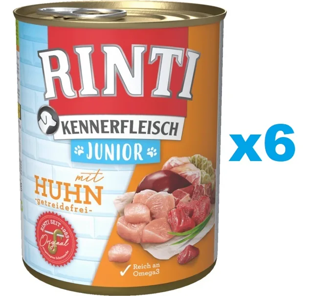 RINTI Kennerfleish Junior Chicken 6x400 g