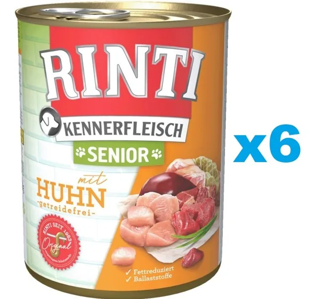 RINTI Kennerfleish Senior Chicken 6x400 g