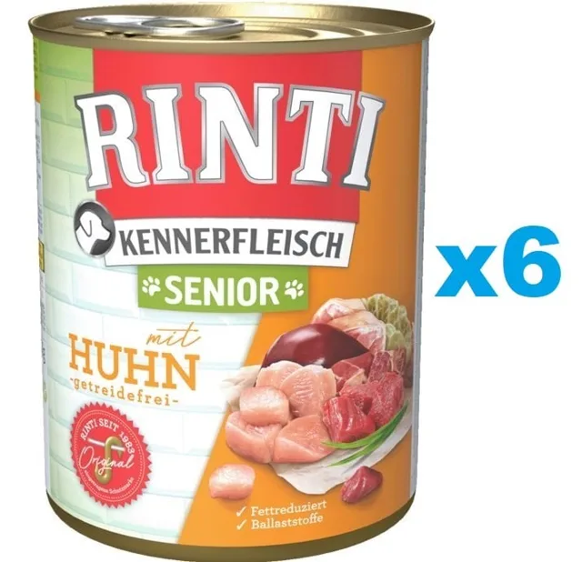 RINTI Kennerfleish Senior Chicken 6x800 g