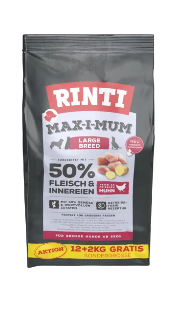 RINTI Max-i-mum - 12 + 2 kg zdarma - Max-i-mum Hovězí