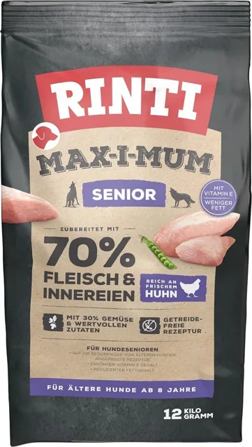 RINTI MAX-I-MUM Senior drůbeží maso 12 kg