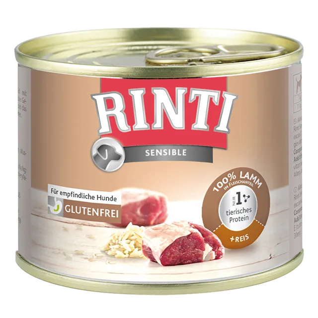 RINTI Sensible 12 x 185 g - Hovězí & rýže