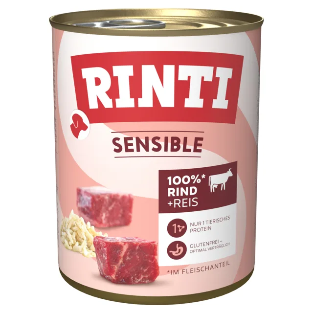 RINTI Sensible 6 x 800 g - Hovězí s rýží