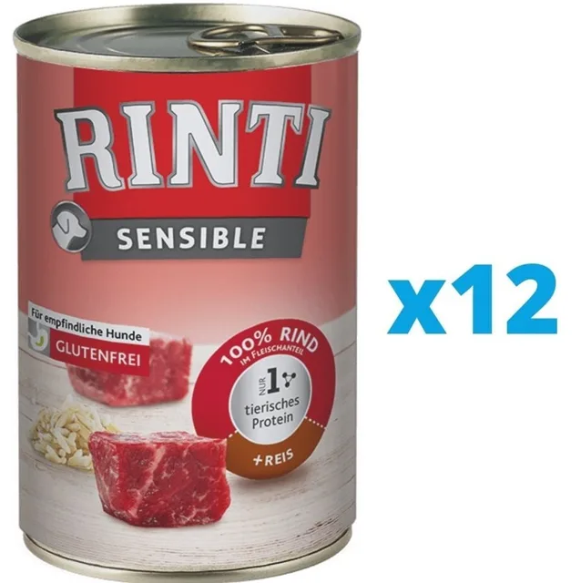 RINTI Sensible hovězí s rýži 12 x 400 g