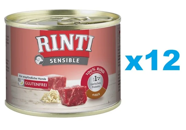 RINTI Sensible hovězí s rýží 12x185 g