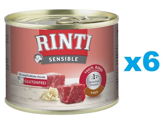 RINTI Sensible hovězí s rýží 6x185 g