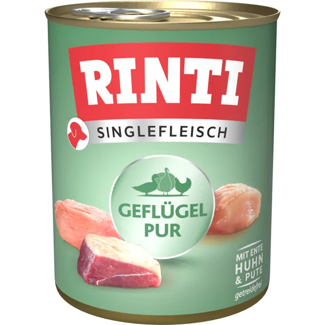 RINTI Singlefleisch 24 x 800 g - drůbeží pur