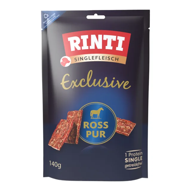 RINTI Singlefleisch Exclusive Snack Bigpack - výhodné balení: 3 x 140 g čistě koňské