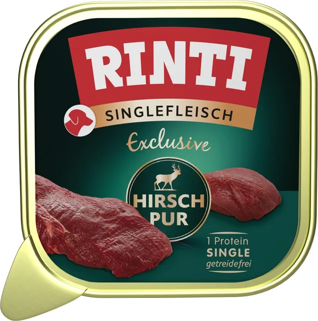 RINTI Singlefleisch Exclusive Venison Pure monobílková krmiva s jelením masem 150 g
