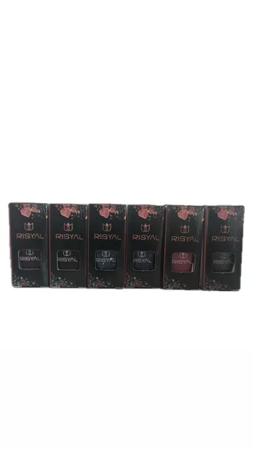 Risyal Glitter Nail Polish Set, 6 x 7 ml