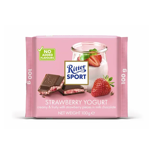 RITTER SPORT Čokoláda jahoda a jogurt 100 g