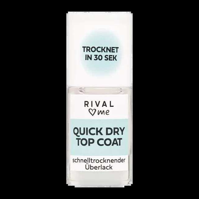 RIVAL Loves Me Vrchní lak na nehty rychleschnoucí 9 ml