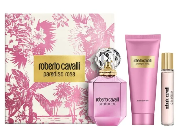 Roberto Cavalli Paradiso Rosa - EDP 75 ml + tělové mléko 100 ml + EDP 15 ml