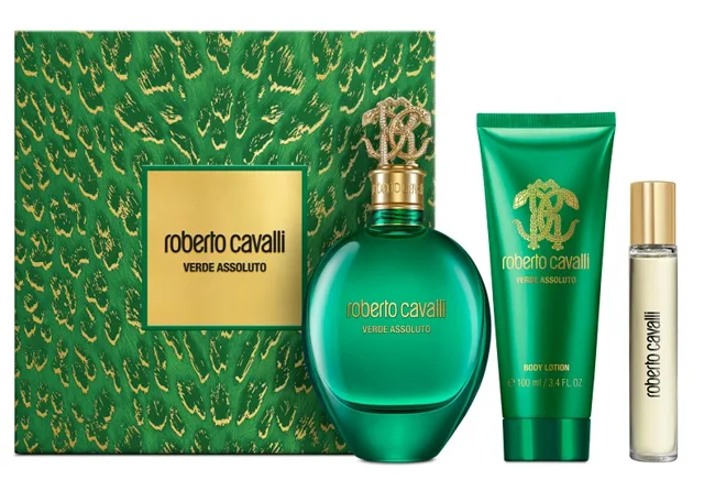 Roberto Cavalli Signature Verde Assoluto - EDP 75 ml + tělové mléko 100 ml + EDP 15 ml