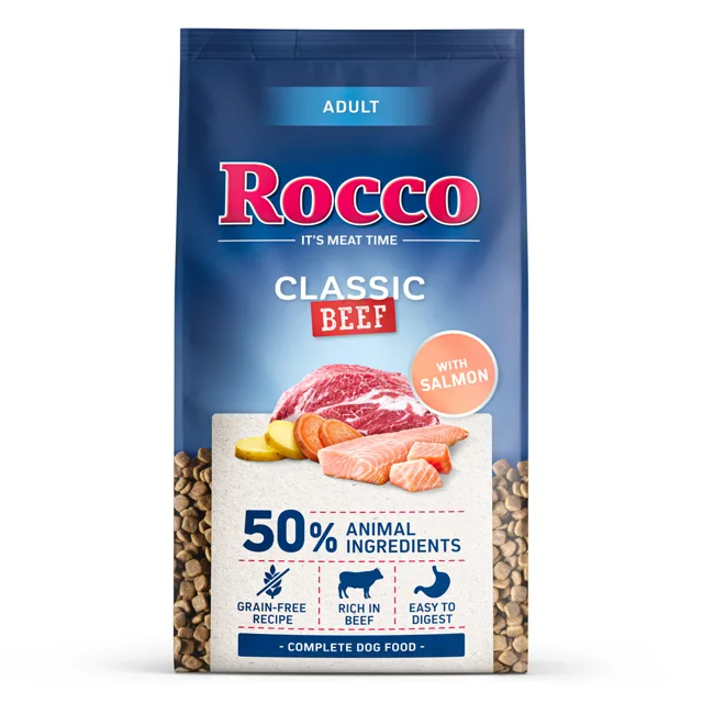 Rocco Adult Classic hovězí s lososem - 10 kg