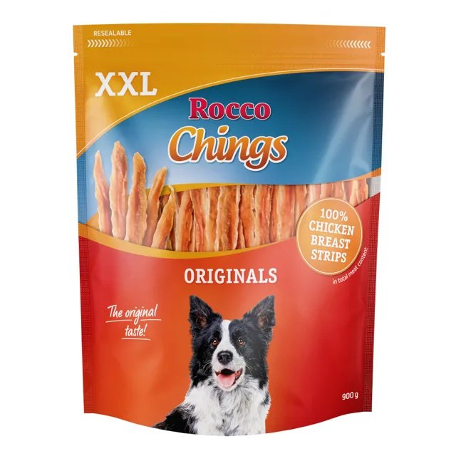 Rocco Chings XXL Pack - Kuřecí prsa - proužky 900 g