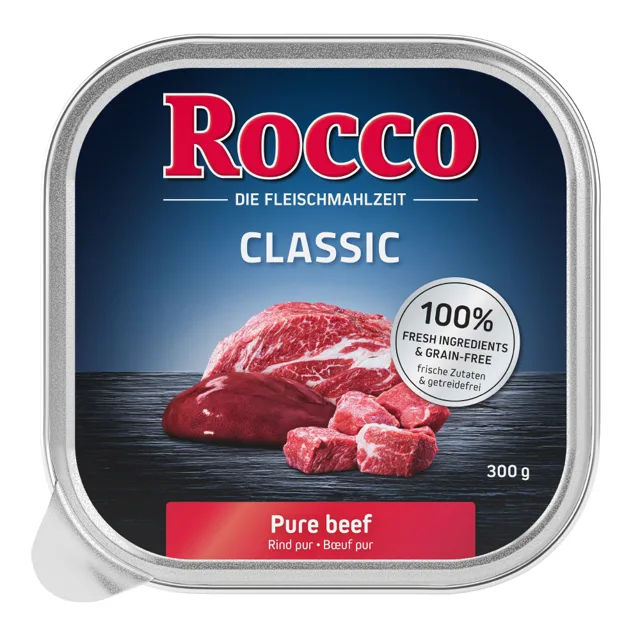 Rocco Classic mističky 9 x 300 g - hovězí s drůbežími srdíčky