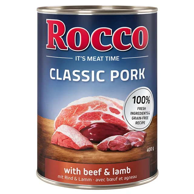 Rocco Classic Pork 12 x 400g - výhodné balení - hovězí a kuřecí
