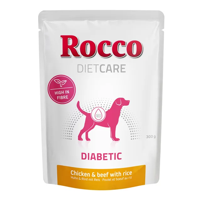 Rocco Diet Care Diabetic kuřecí a hovězí s rýží 300 g - kapsička 24 x 300 g