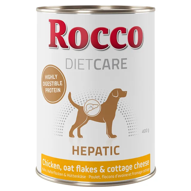 Rocco Diet Care Hepatic kuřecí s ovesnými vločkami a sýrem cottage 400 g - 12 ks (12 x 400 g)
