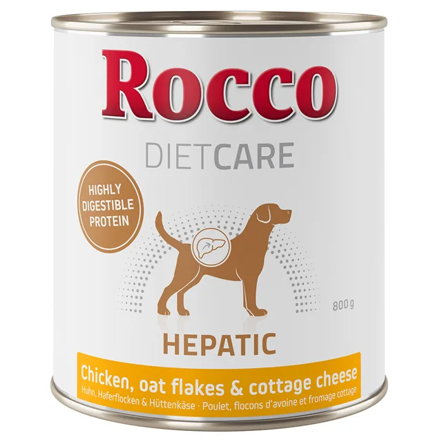 Rocco Diet Care Hepatic kuřecí s ovesnými vločkami a sýrem cottage 800 g - 6 ks (6 x 800 g)