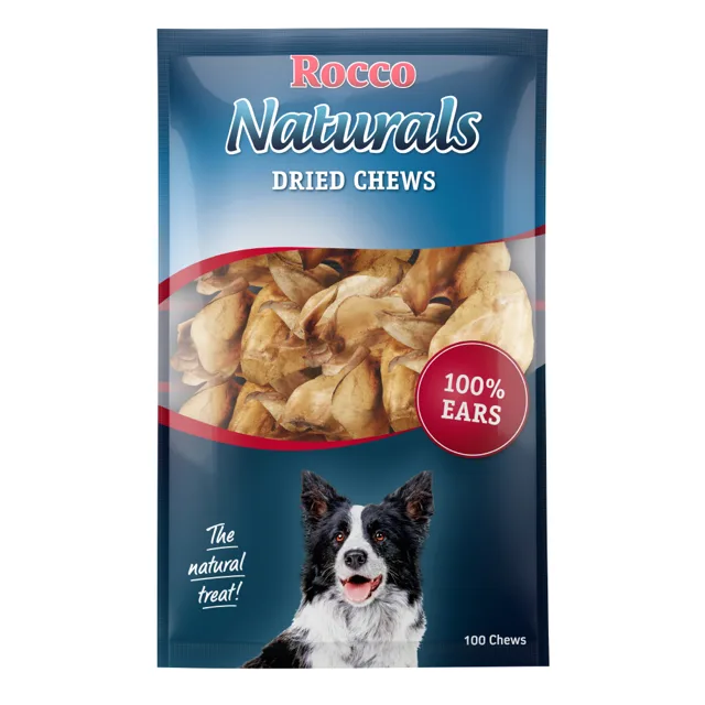 Rocco hovězí uši natur - 100 ks