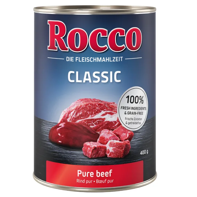 Rocco jedna konzerva 1 x 400 g - Real Hearts: hovězí s kuřecími srdíčky