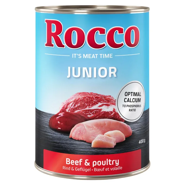 Rocco Junior 24 x 400 g - drůbeží s hovězím