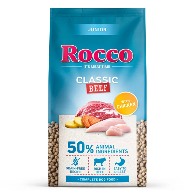 Rocco Junior Classic hovězí s kuřecím - 10 kg