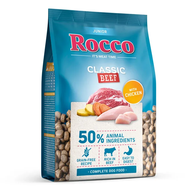 Rocco Junior Classic hovězí s kuřecím - 5 x 1 Kg
