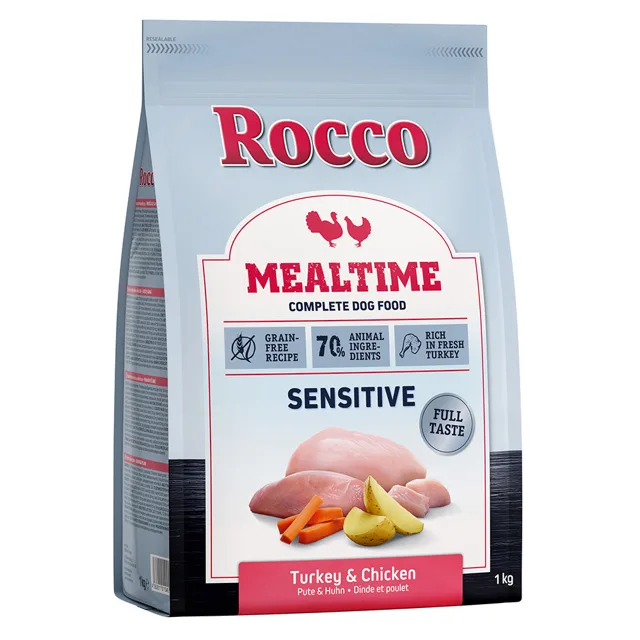 Rocco Mealtime Sensitive krůtí a kuřecí - 12 kg