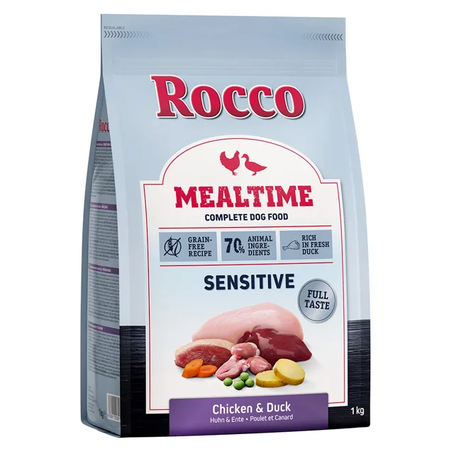 Rocco Mealtime Sensitive kuřecí a kachní - výhodné balení 2 x 12 kg